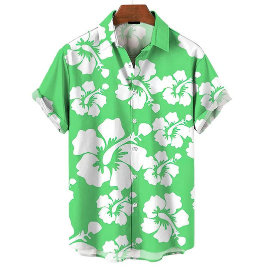 Blomsterdrøm - 3D Printet Hawaii Skjorte til Eventyr
