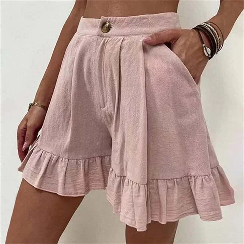 Mira - Stilfulde Ensfarvede Shorts