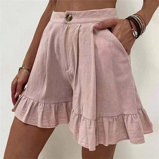 Mira - Snygga Enfärgade Shorts