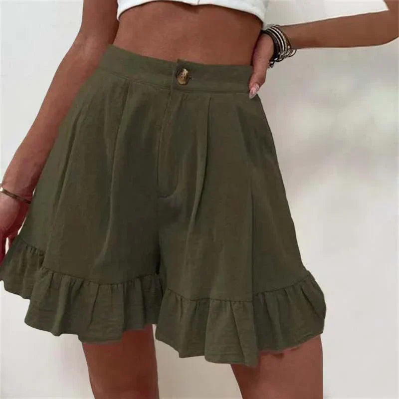 Mira - Stilfulde Ensfarvede Shorts