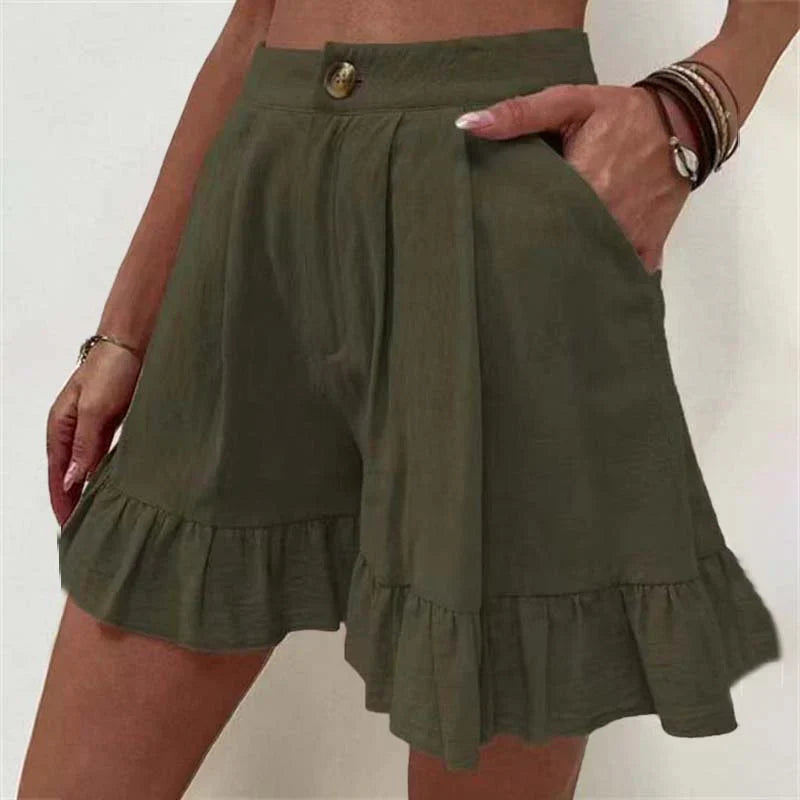 Mira - Stilfulde Ensfarvede Shorts
