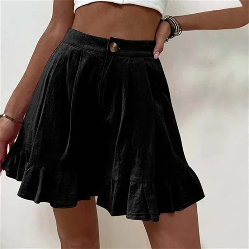 Mira - Stilfulde Ensfarvede Shorts