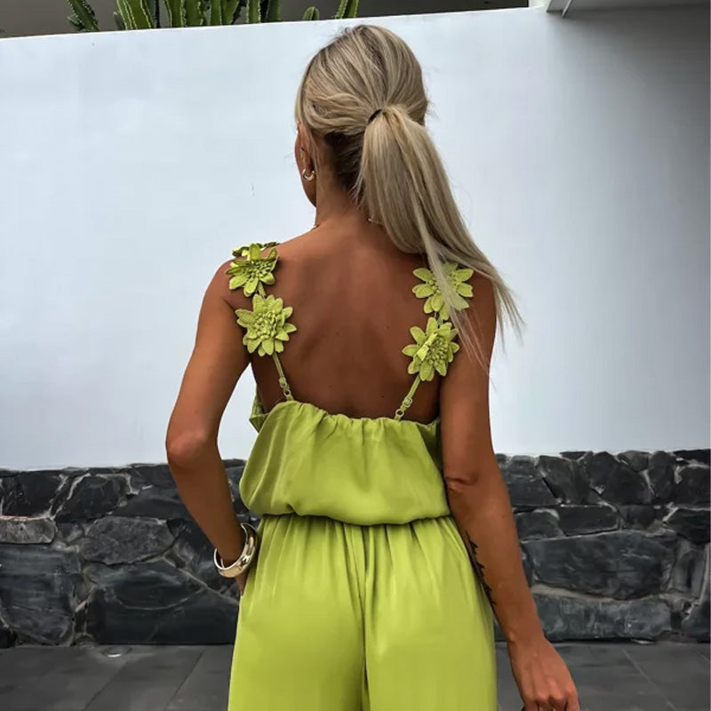 Sienna - Ärmlös Jumpsuit med Vida Ben