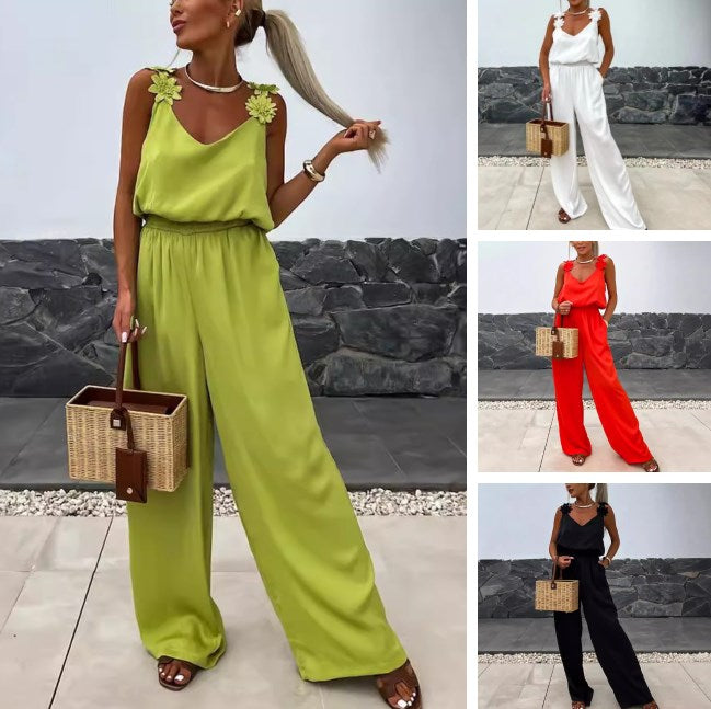 Sienna - Ärmlös Jumpsuit med Vida Ben