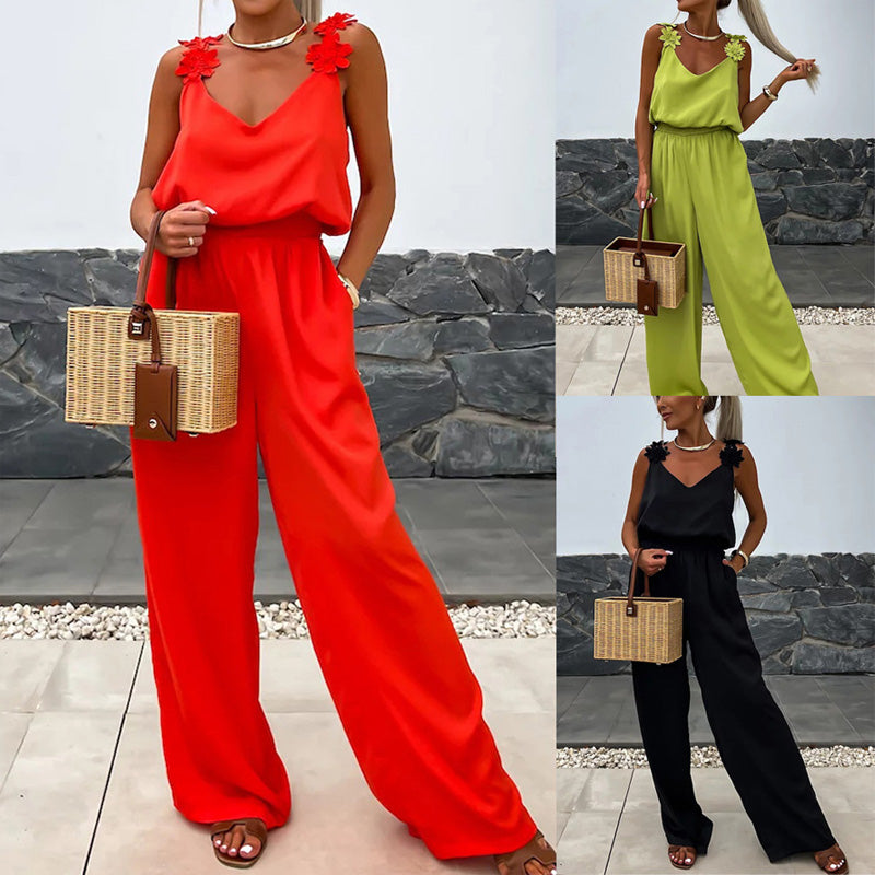 Sienna - Ärmlös Jumpsuit med Vida Ben
