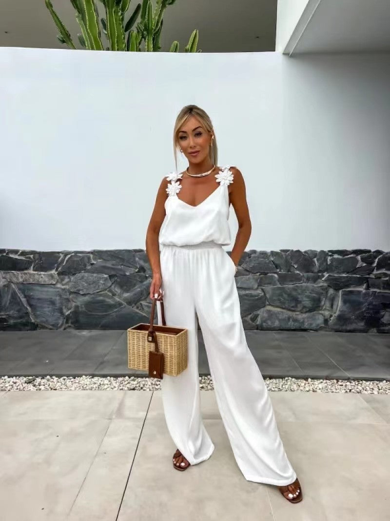 Sienna - Ärmlös Jumpsuit med Vida Ben