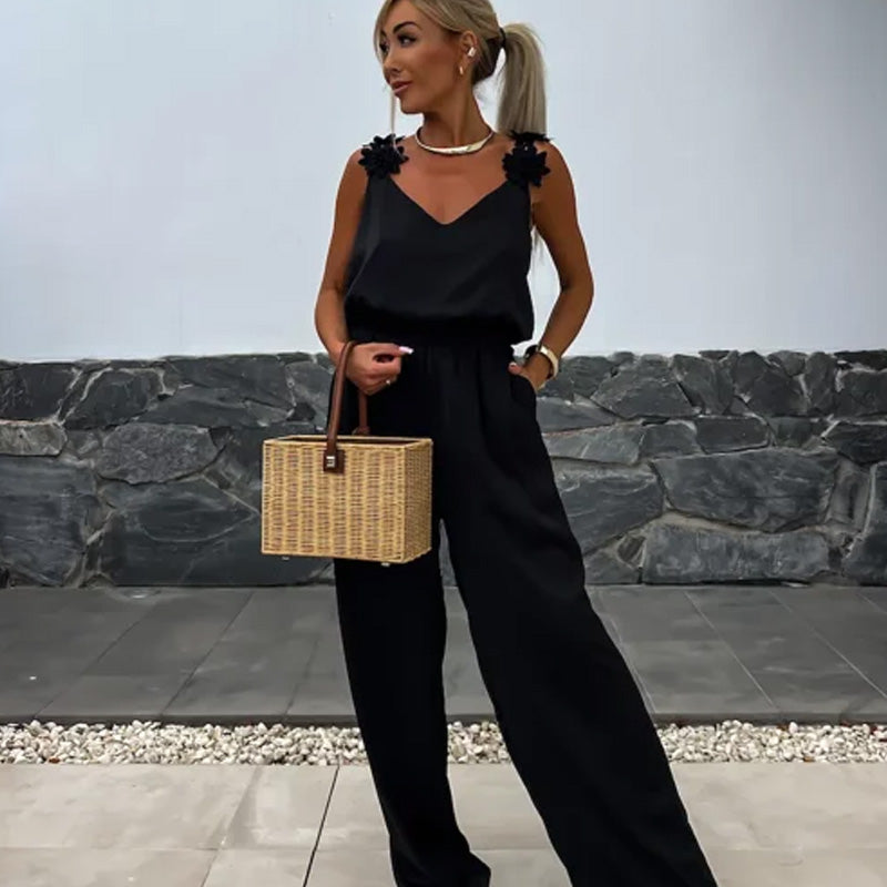 Sienna - Ärmlös Jumpsuit med Vida Ben