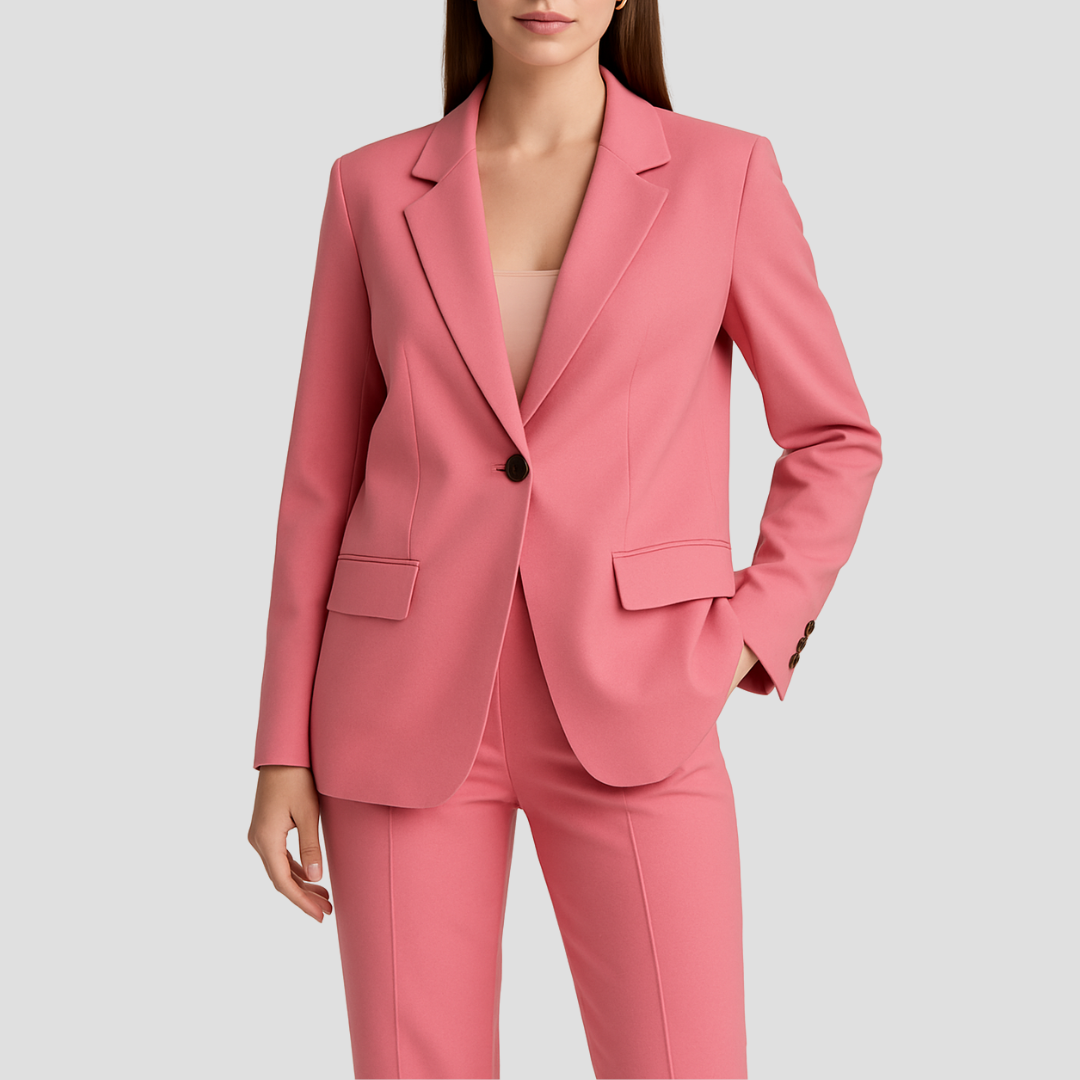 Kvinnors Tvådelat Set med Blazer och Byxor