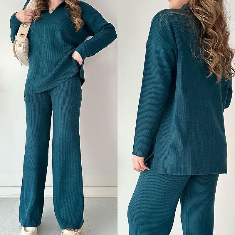 Livana - Elegant tvådelat set med V-ringning och slits