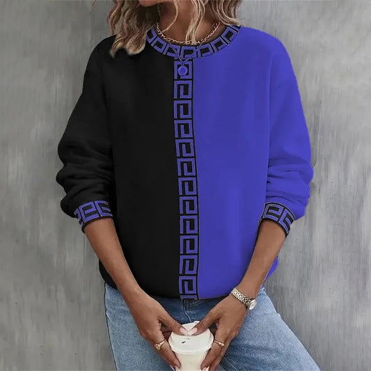 Stilfuld Geometrisk Print Sweater