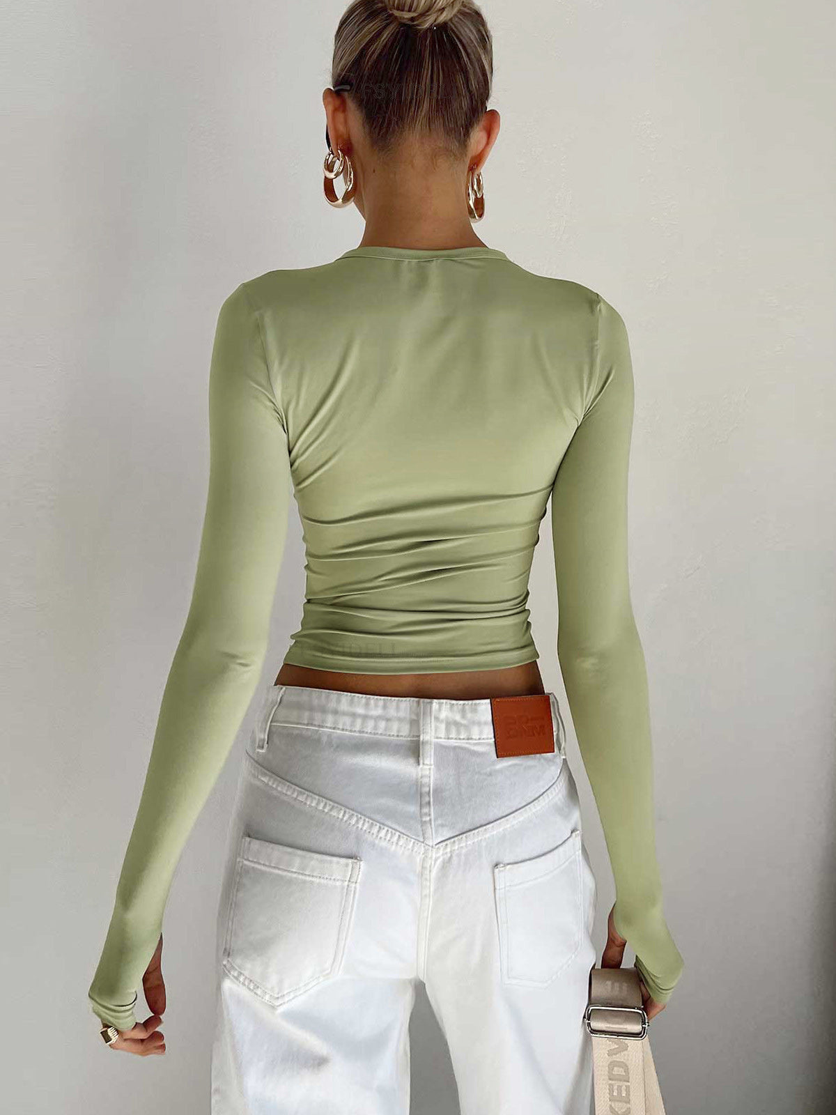 Sofia | Trendigt Långärmat Crop Top för Sommaren