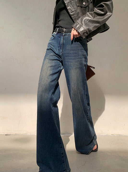 Flared Denimbukser med Høj Talje – Elegance i Hverdagen