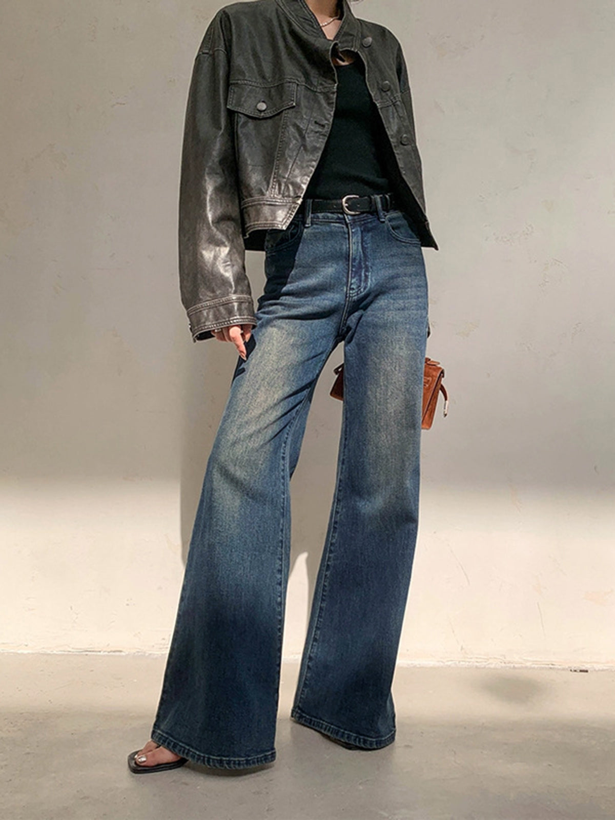 Flared Denimbukser med Høj Talje – Elegance i Hverdagen