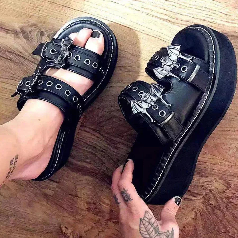 Mørk Kante Slippers