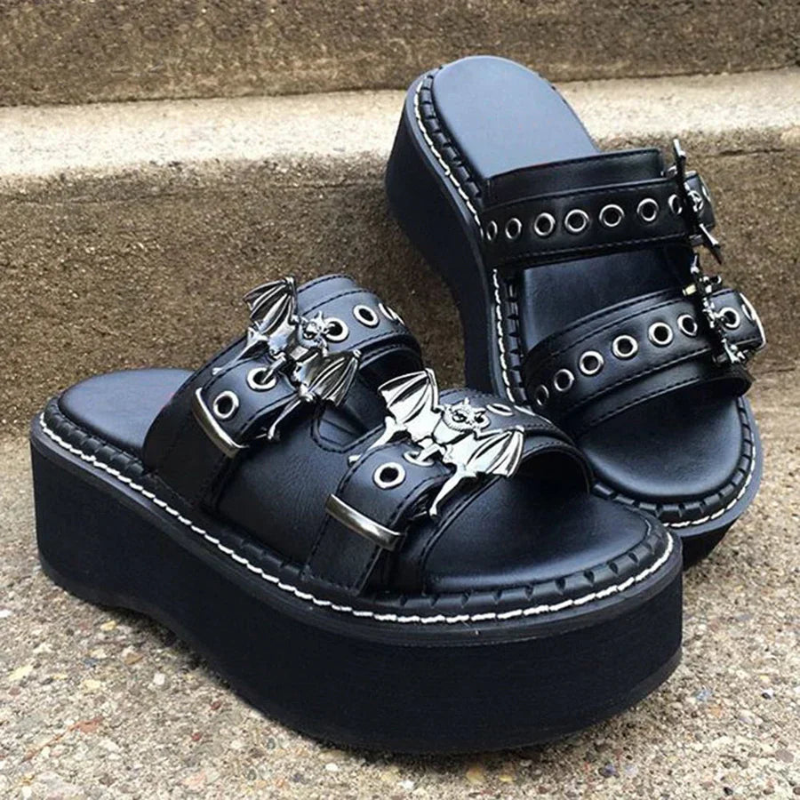 Mørk Kante Slippers
