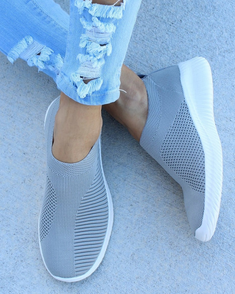 Dame Slip-On Sneakers i Mesh for Optimal Komfort