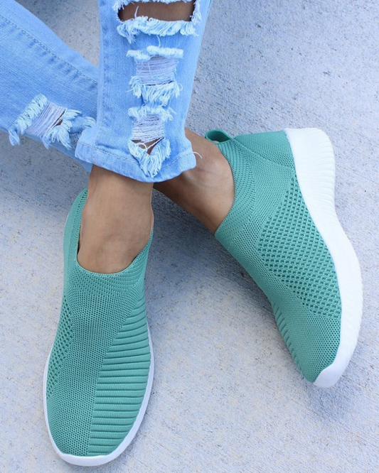Dame Slip-On Sneakers i Mesh for Optimal Komfort