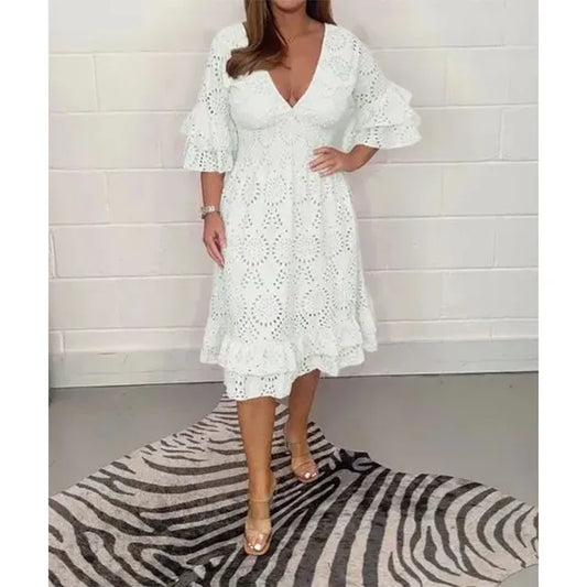 Elegant lång sommarklänning - Celestine