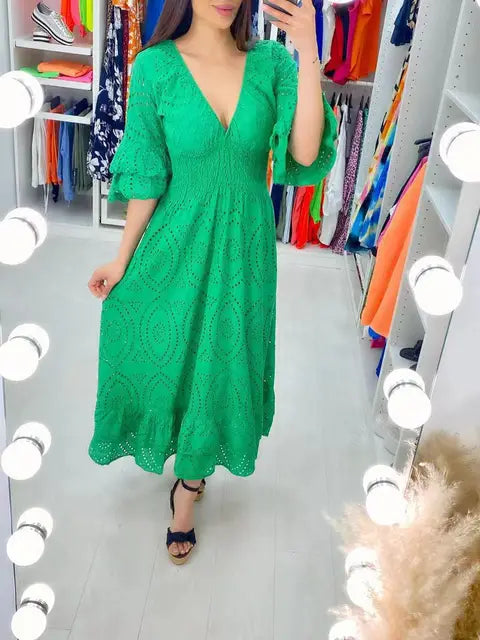Elegant Lang Sommerkjole - Celestine