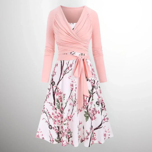 Flora - Elegant 2-delad Klänning för Våren