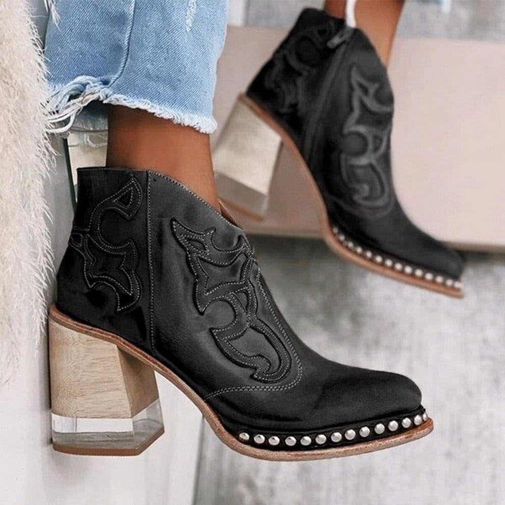 Livia | Eleganta Mid-Calf-Cowboystövlar med Stil och Komfort