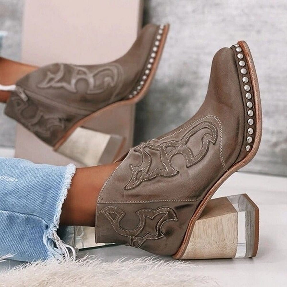 Livia | Eleganta Mid-Calf-Cowboystövlar med Stil och Komfort