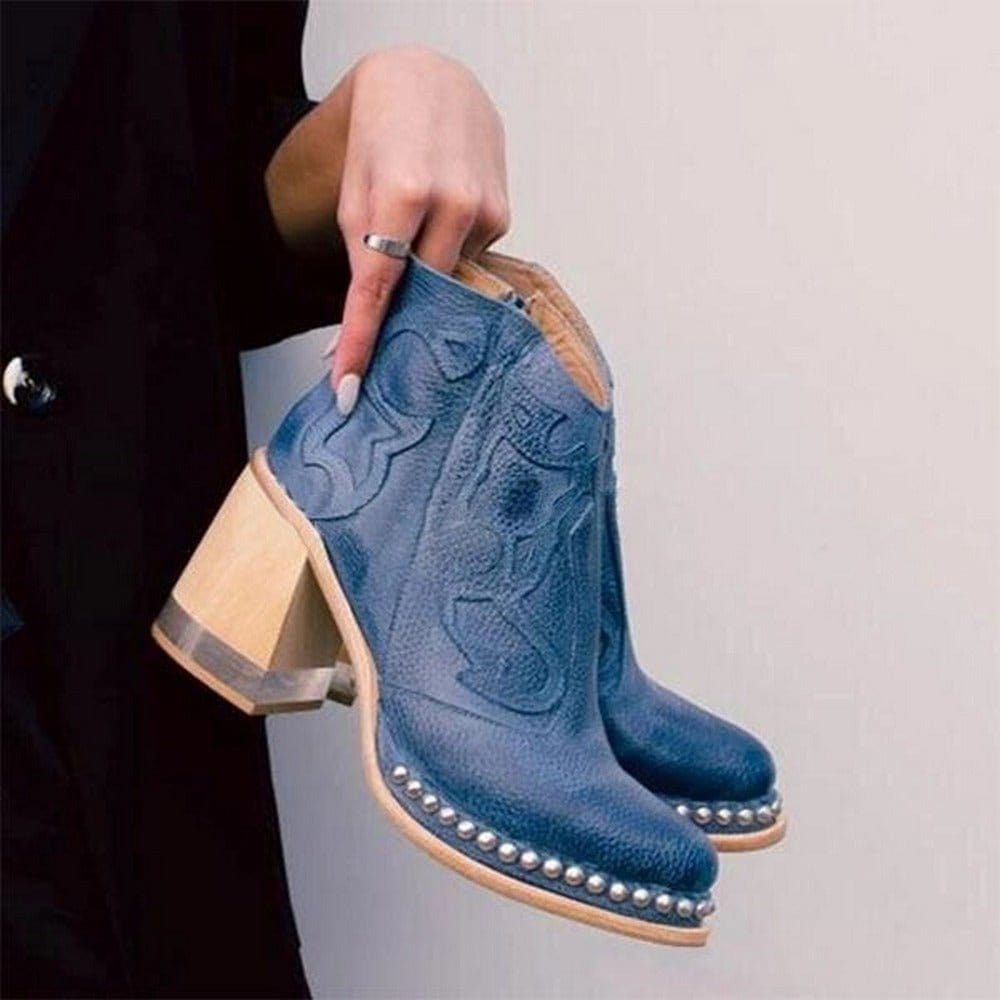 Livia | Eleganta Mid-Calf-Cowboystövlar med Stil och Komfort