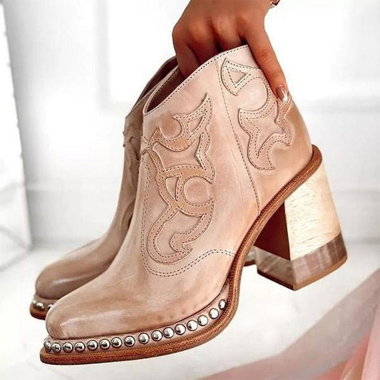 Livia | Eleganta Mid-Calf-Cowboystövlar med Stil och Komfort
