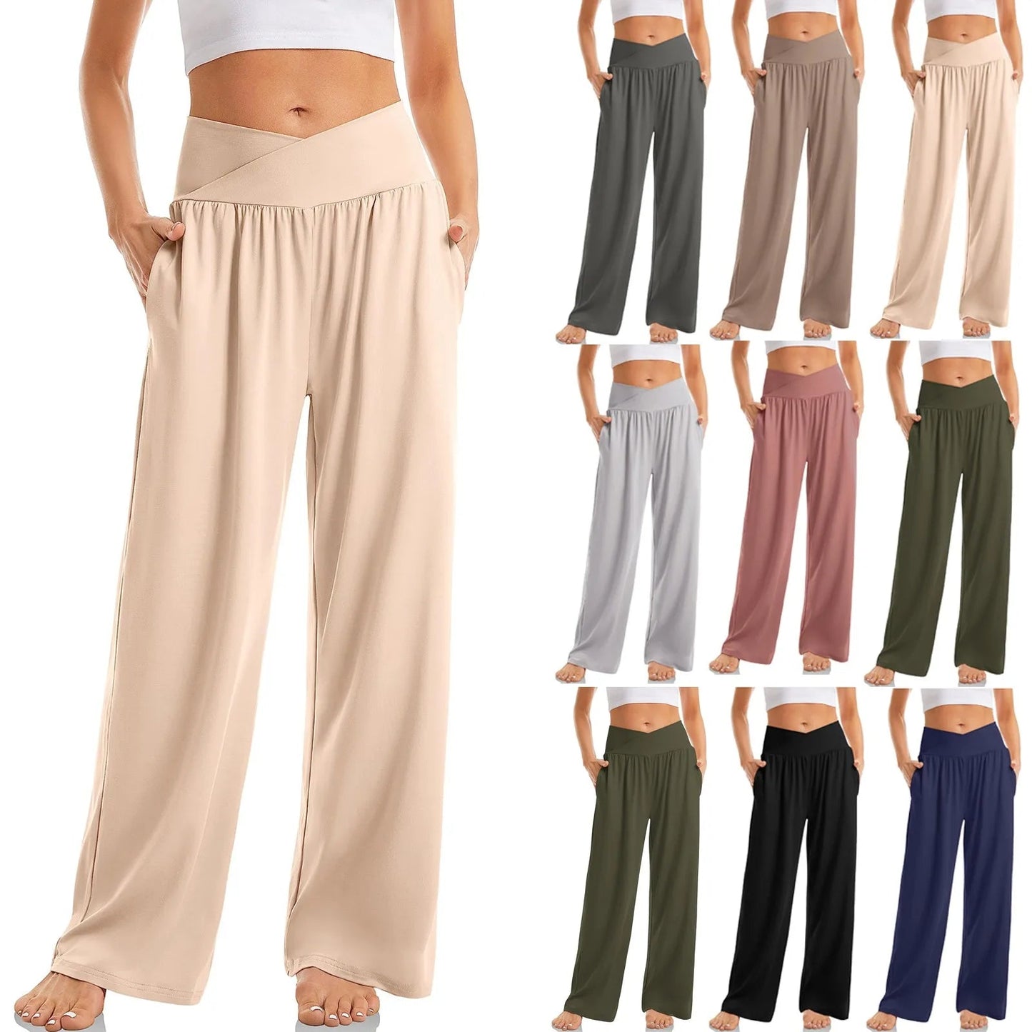 Dahlia | Högmidjade Stretch-Yogabyxor för Damer