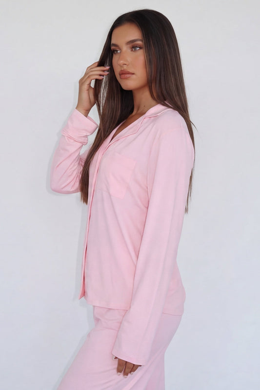 Luna | Lyxigt och mjukt Pyjamapaket med vida ben och långa ärmar