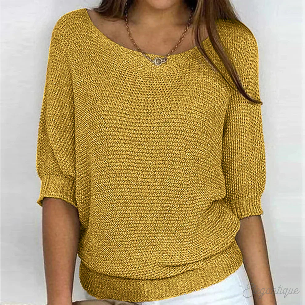 Isabella – Luksuriøs Strikbluse