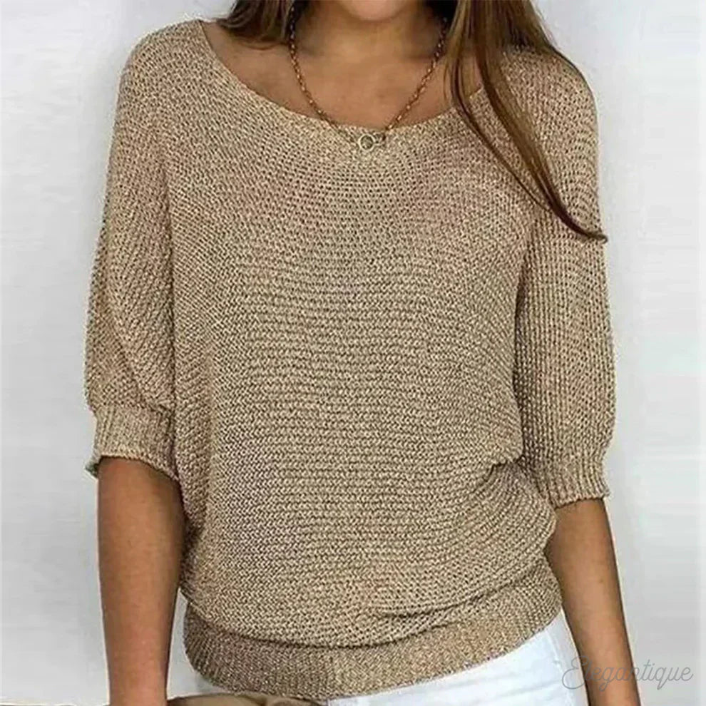 Isabella – Luksuriøs Strikbluse