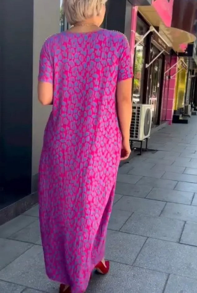 Sofia - Elegante Kjole med Unikt Print