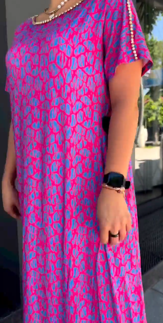 Sofia - Elegante Kjole med Unikt Print