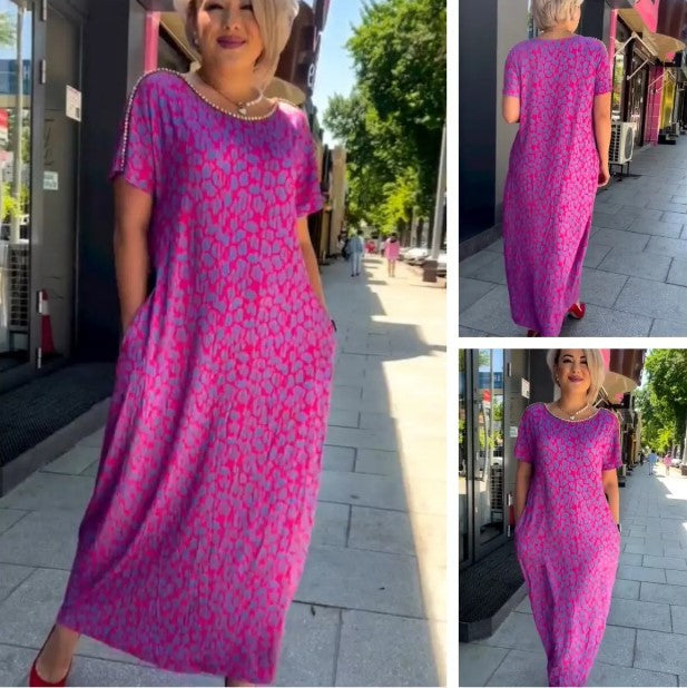 Sofia - Elegante Kjole med Unikt Print
