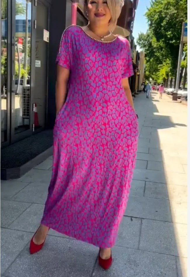 Sofia - Elegante Kjole med Unikt Print