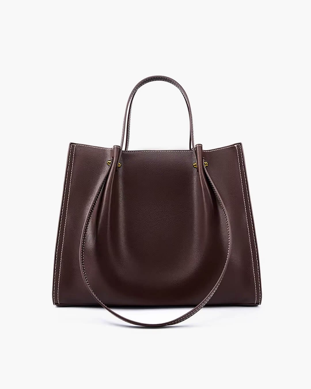 LuxeTote | Elegant vegan läderväska med distinkta sömmar