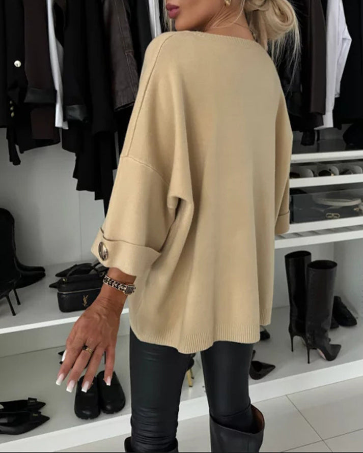 Elegans i vardagen – Knäppt Pullover