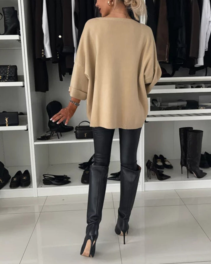 Elegans i vardagen – Knäppt Pullover