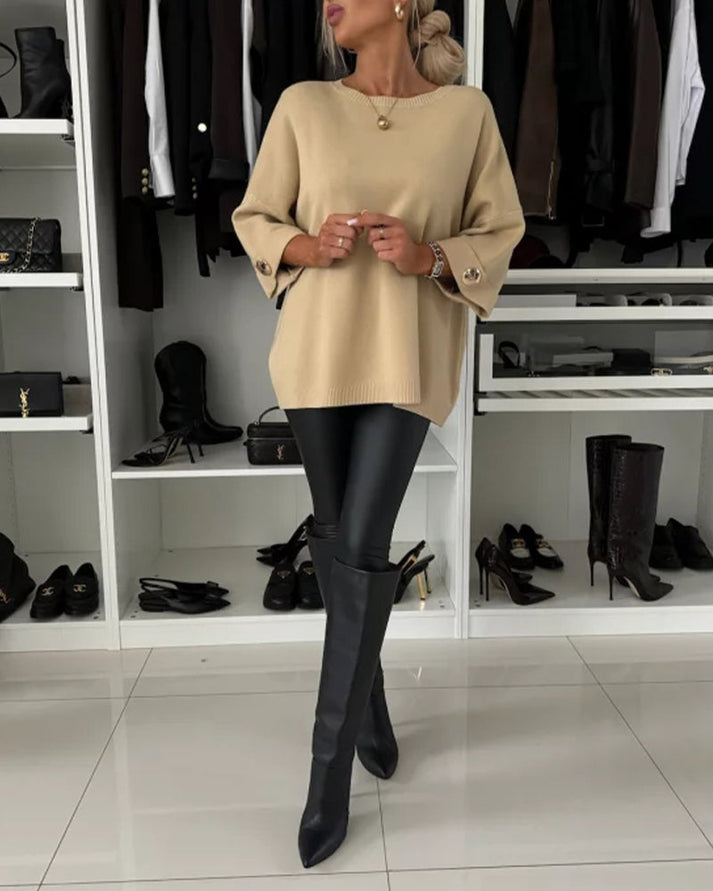 Elegans i vardagen – Knäppt Pullover