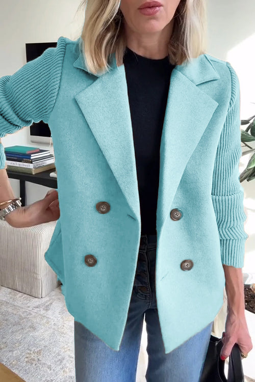 Elegant dubbelknäppt blazer för kvinnor