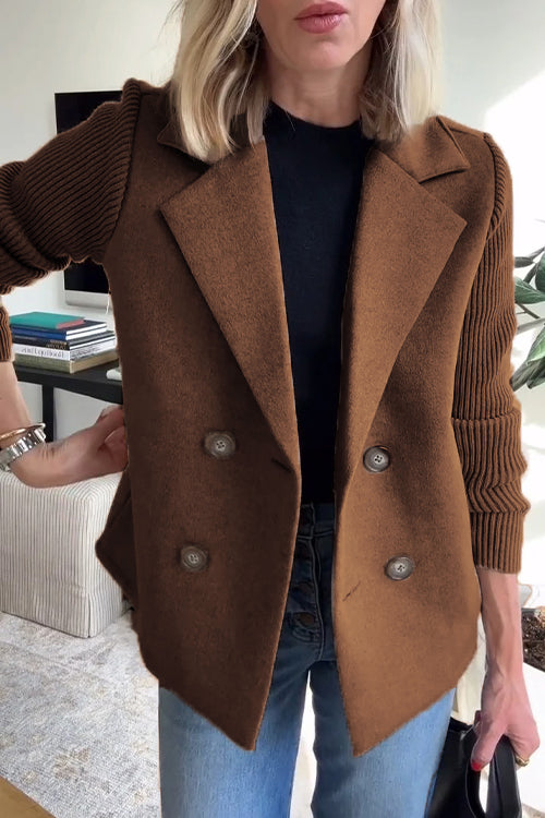 Elegant dubbelknäppt blazer för kvinnor