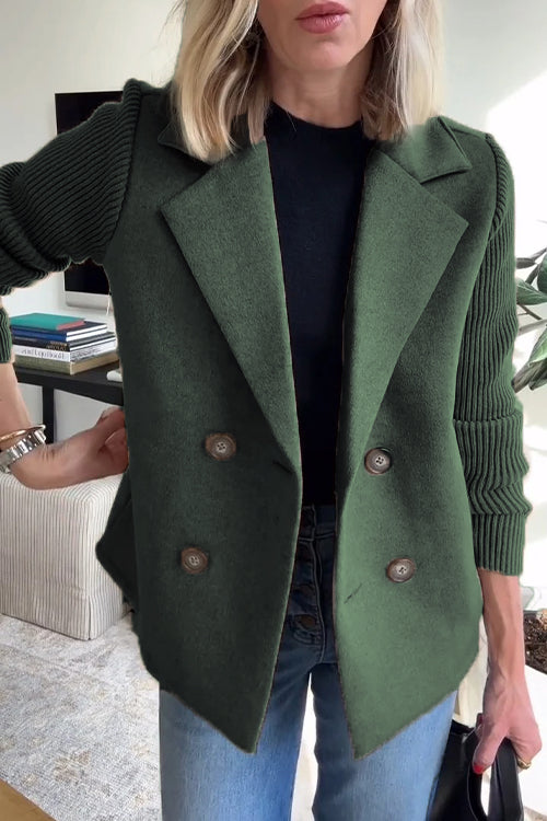 Elegant dubbelknäppt blazer för kvinnor