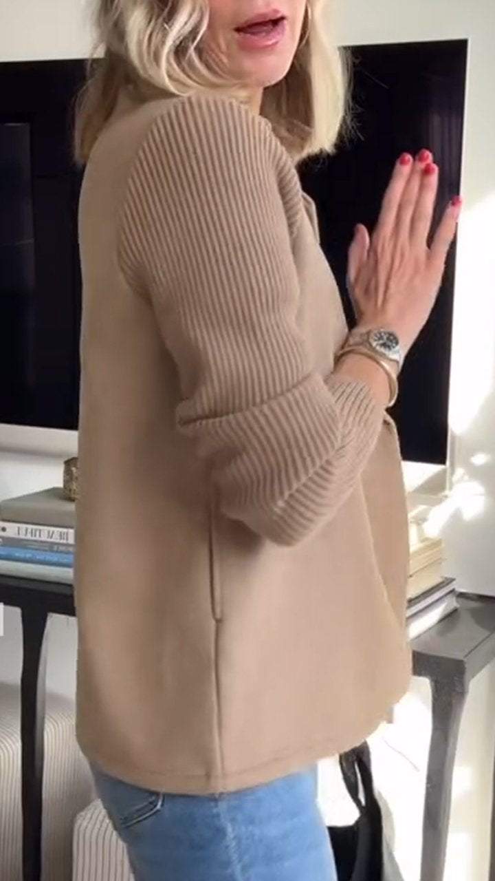 Elegant dubbelknäppt blazer för kvinnor