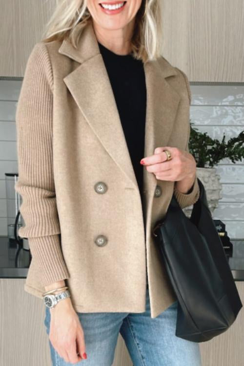 Elegant dubbelknäppt blazer för kvinnor