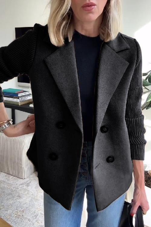 Elegant dubbelknäppt blazer för kvinnor