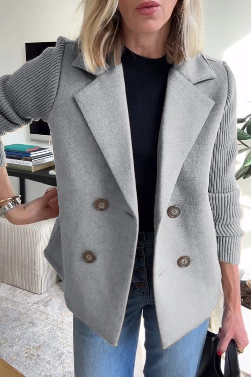 Elegant dubbelknäppt blazer för kvinnor