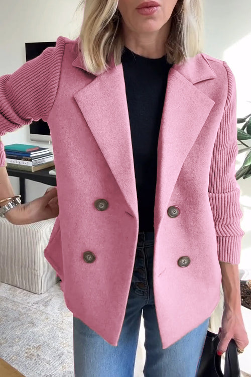 Elegant dubbelknäppt blazer för kvinnor