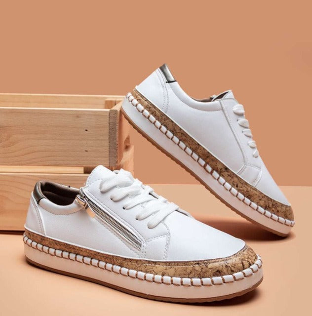 Sneakers för damer i espadrille med broderi