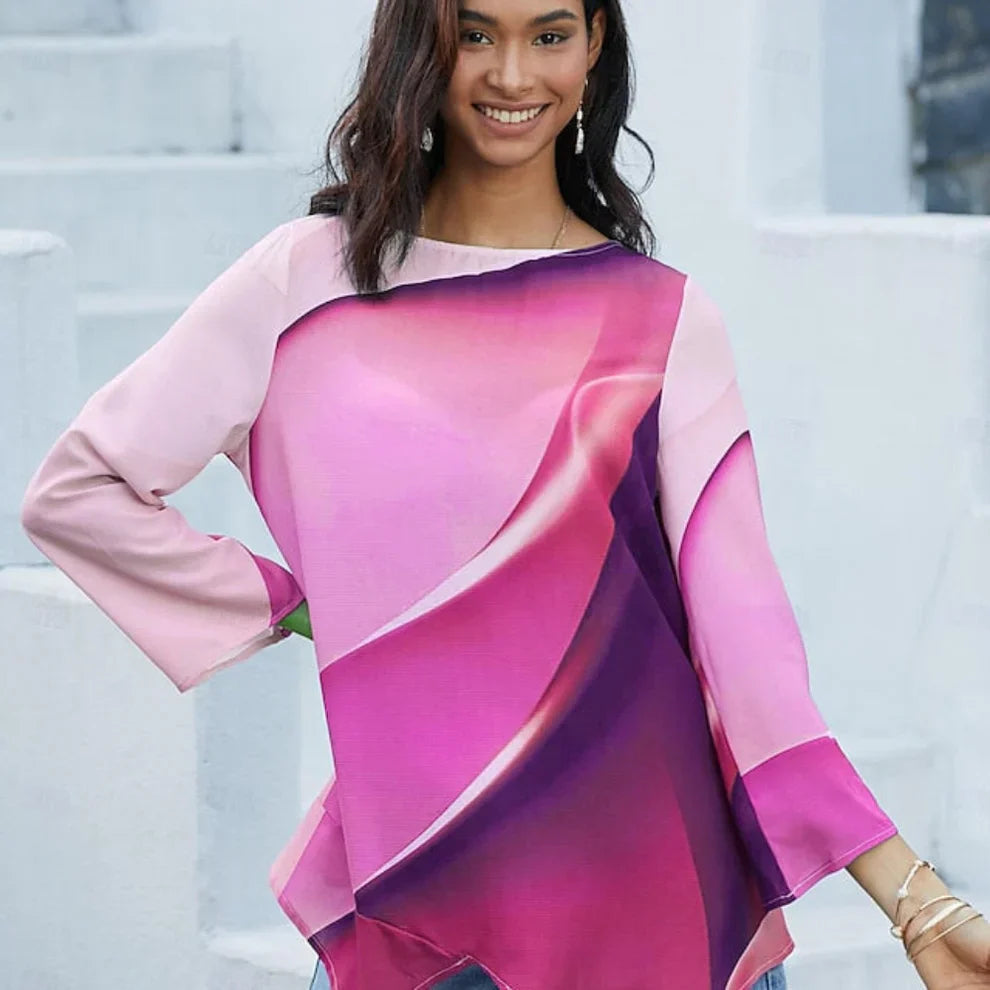 Konstfull Blus med Färgspektrum – En Uttrycksfull Stil